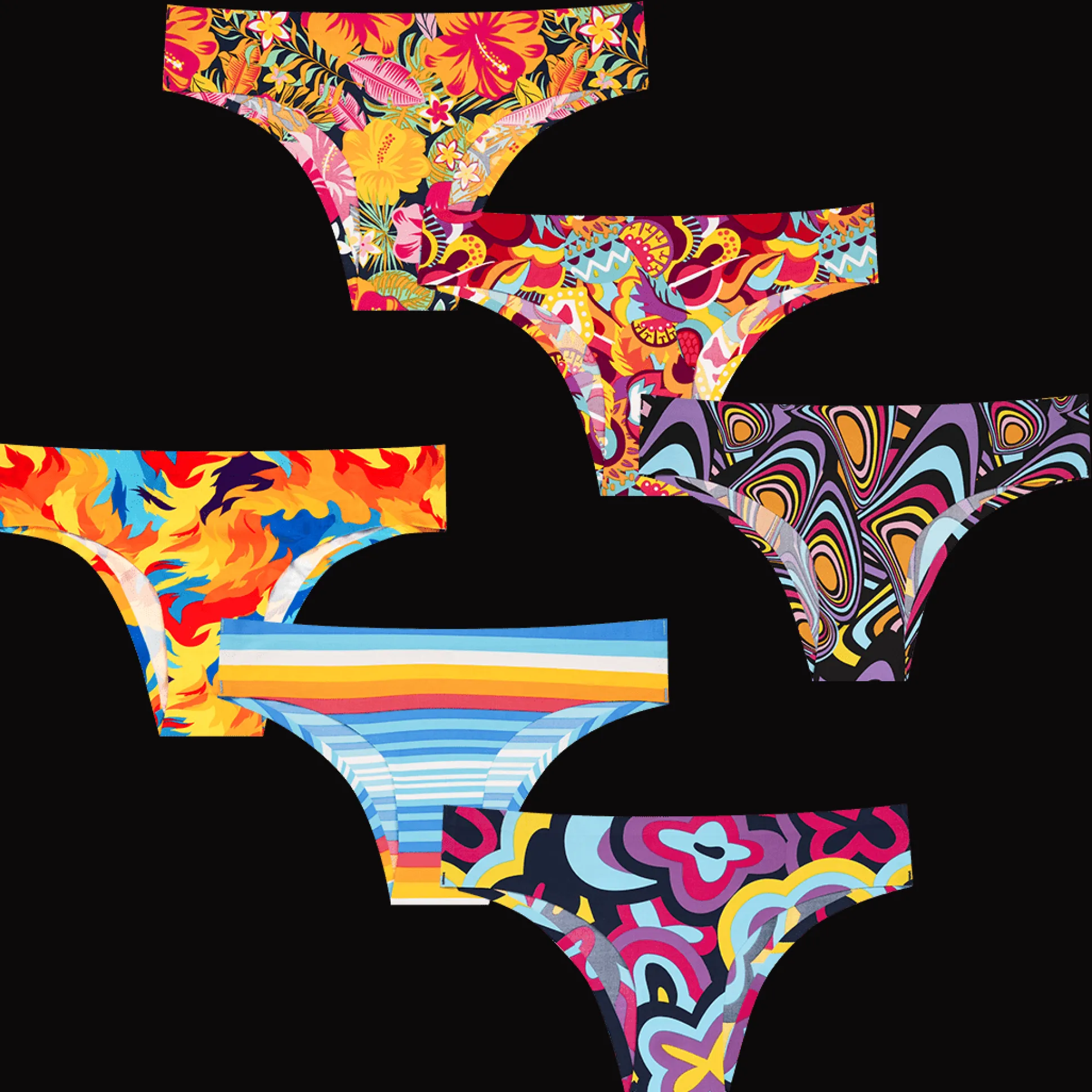 Best of 2024 Bundle - Ladies Seamless Brazilian Briefs 6 Pack Bundle