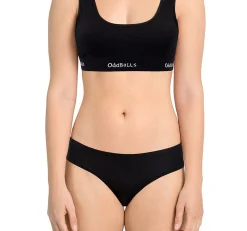 Black with Lace - Seamless Brazilian Briefs