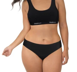 Black with Lace - Seamless Brazilian Briefs
