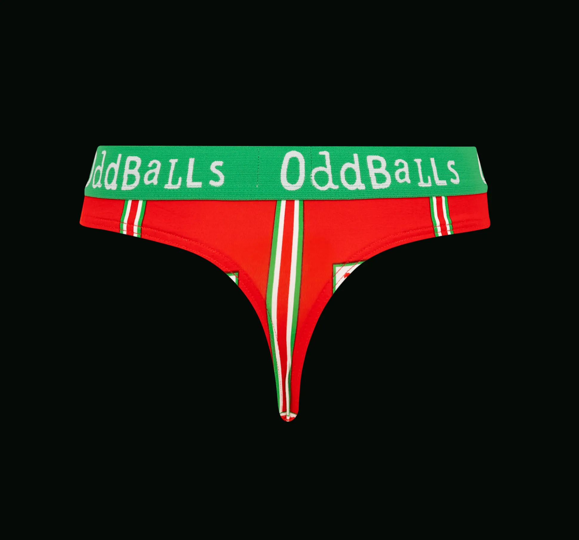 FA Wales Red & Green - Ladies Thong
