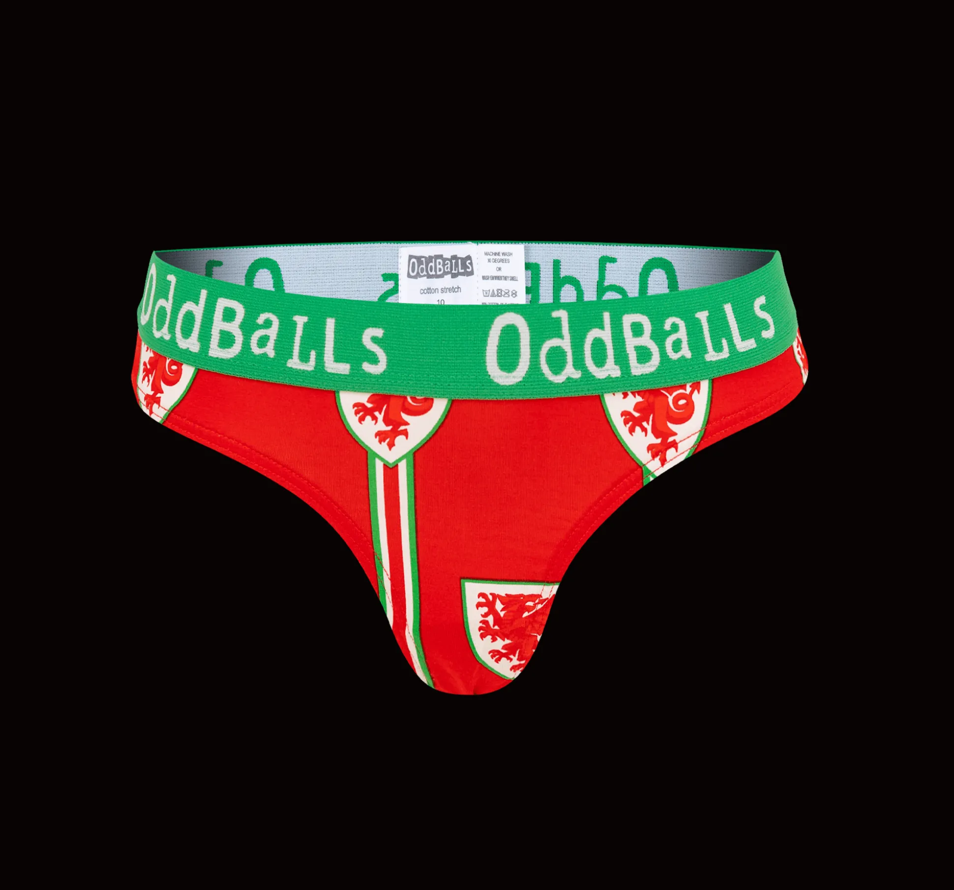 FA Wales Red & Green - Ladies Thong