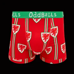 FA Wales Red & Green - Mens Boxer Shorts
