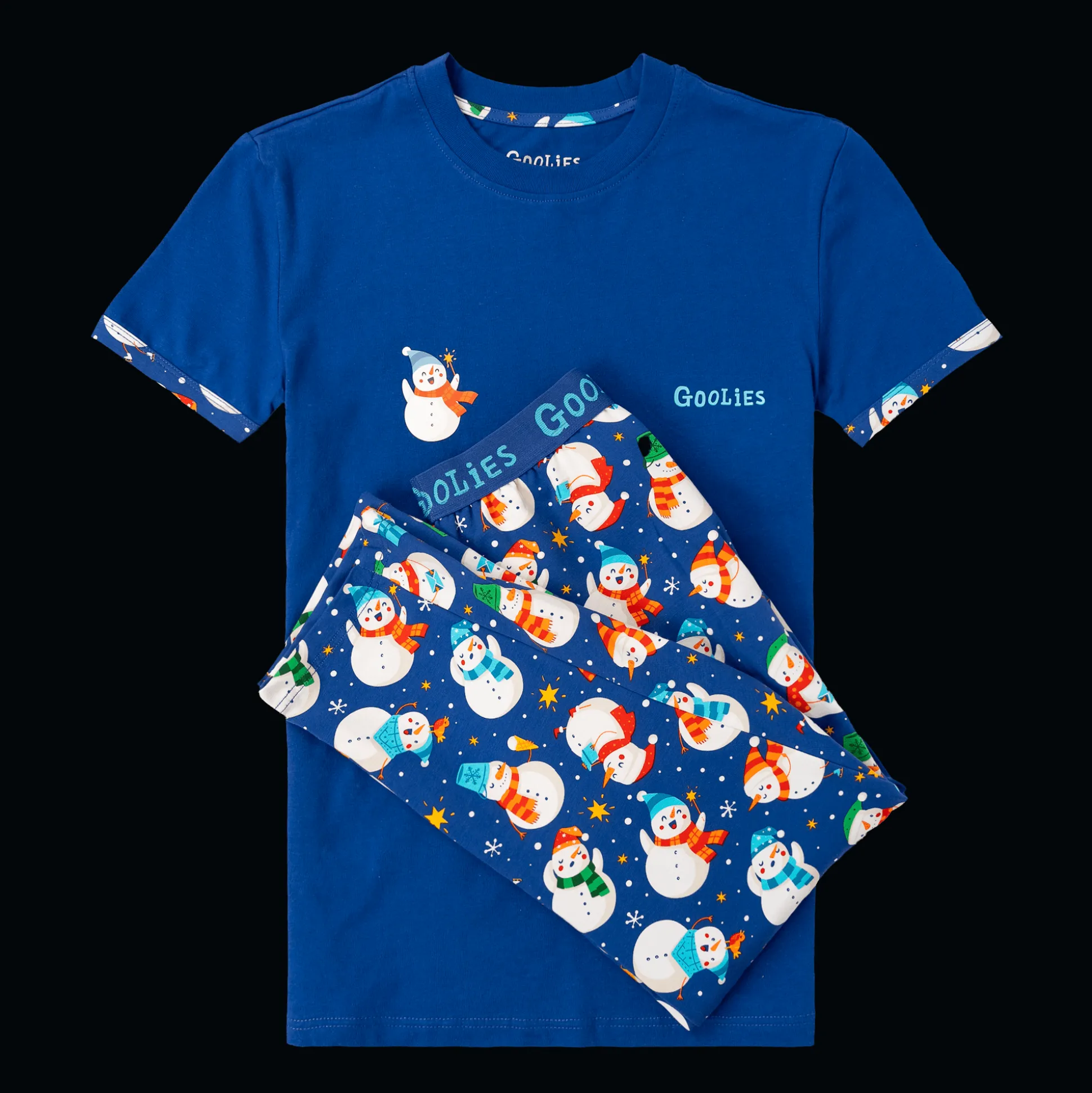 Goolies (Kids) Long Pyjamas - Snowman - Trousers & T-Shirt