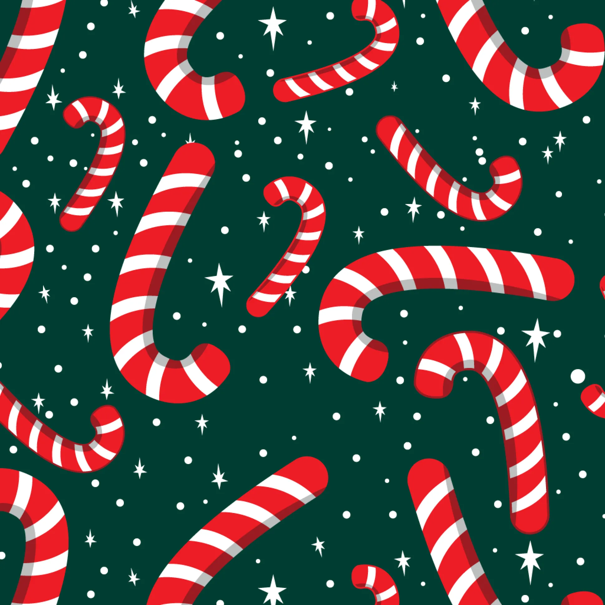 Goolies (Kids) Long Pyjamas - Candy Canes - Trousers & T-Shirt