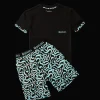 Goolies (Kids) Short Pyjamas - Neon Lava - Shorts & T-Shirt