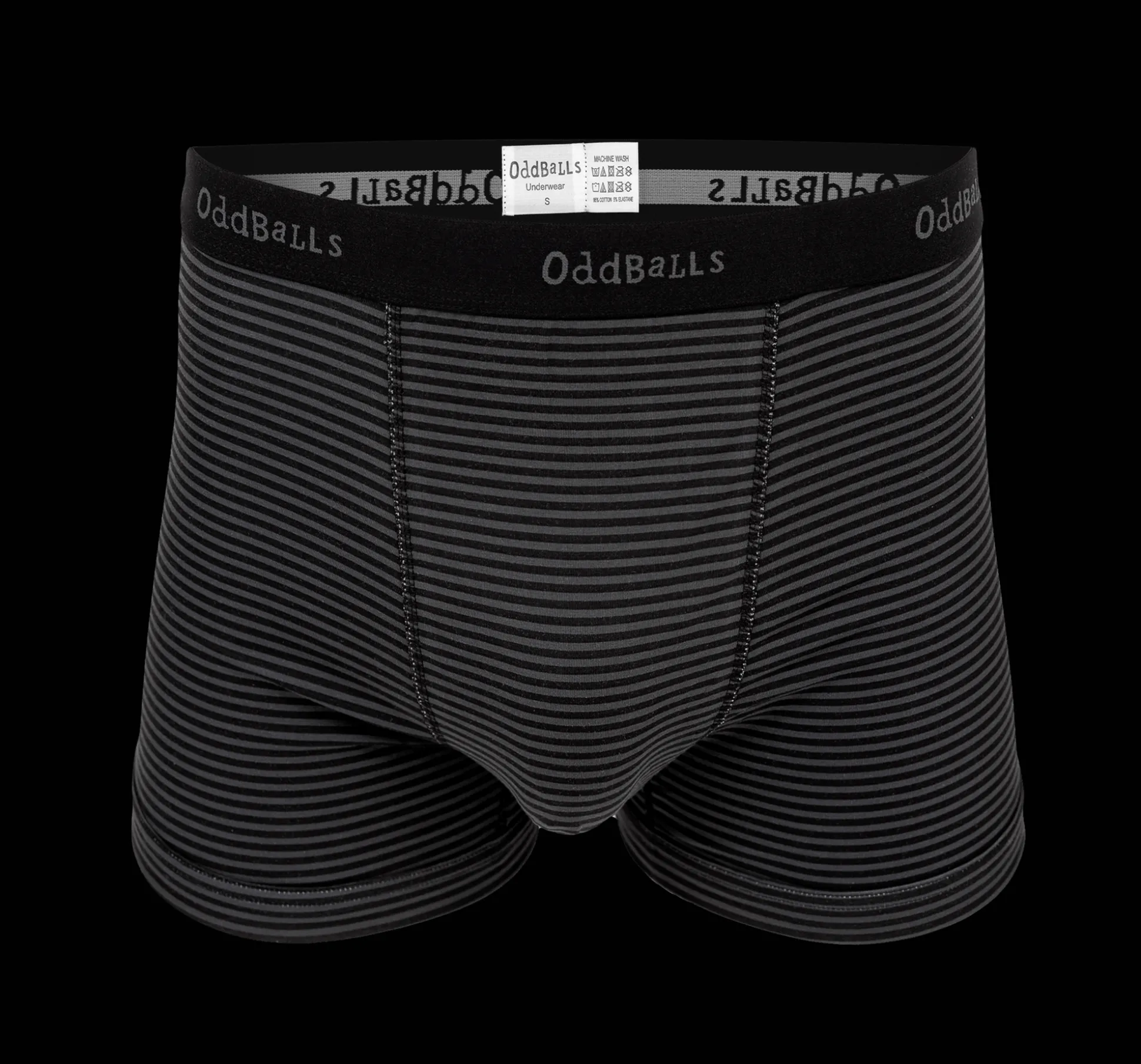 Grey & Black Stripes - Mens Boxer Shorts