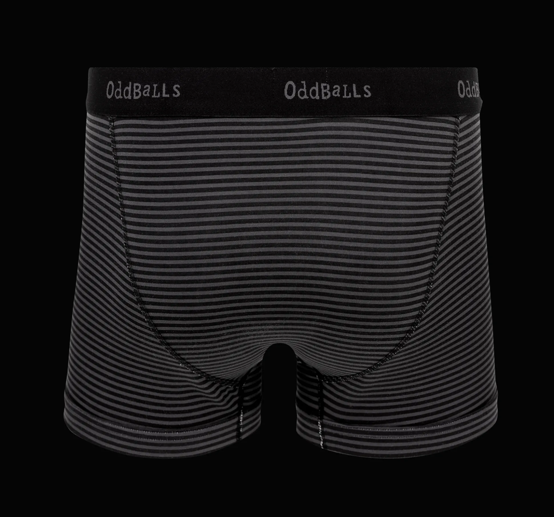 Grey & Black Stripes - Mens Boxer Shorts