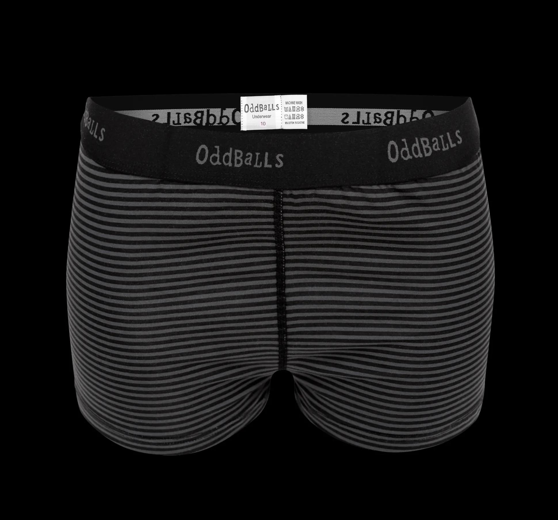 Grey Black Stripes - Ladies Boxers
