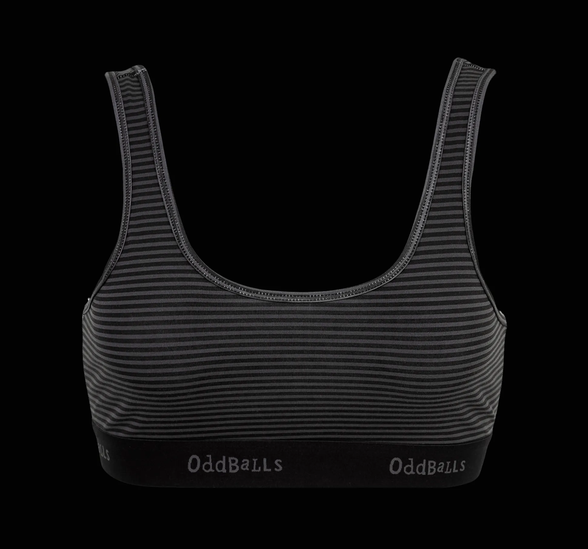Grey Black Stripes - Ladies Bralette