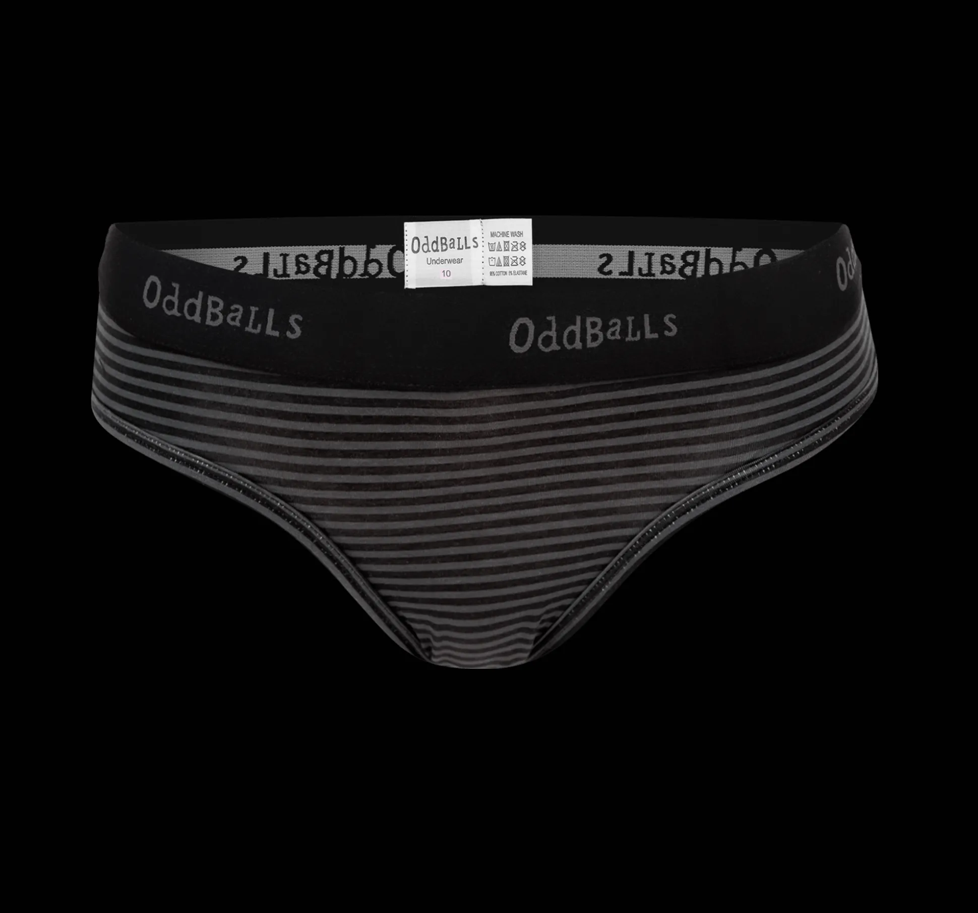 Grey Black Stripes - Ladies Briefs