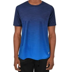 Navy / Cyan - Gradient - Flex Fit - Mens Training T-Shirt