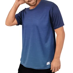 Navy / Green - Gradient - Flex Fit - Mens Training T-Shirt