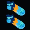 Orange Waves - Ankle Trainer Socks