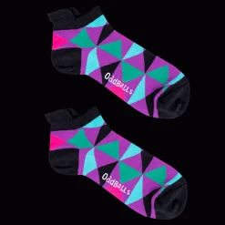 Purple Triangles - Ankle Trainer Socks