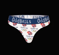 Team GB - White - Ladies Thong