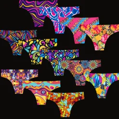 Vibrant Vibes Bundle - Ladies Seamless Brazilian Briefs 12 Pack Bundle