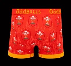 Welsh Rugby Union Flames - Mens Boxer Shorts