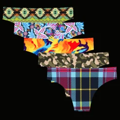 Wild Bloom Bundle - Ladies Seamless Brazilian Briefs 5 Pack Bundle