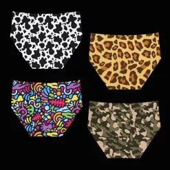Wildlife Bundle - Ladies Seamless Full Briefs 4 Pack Bundle
