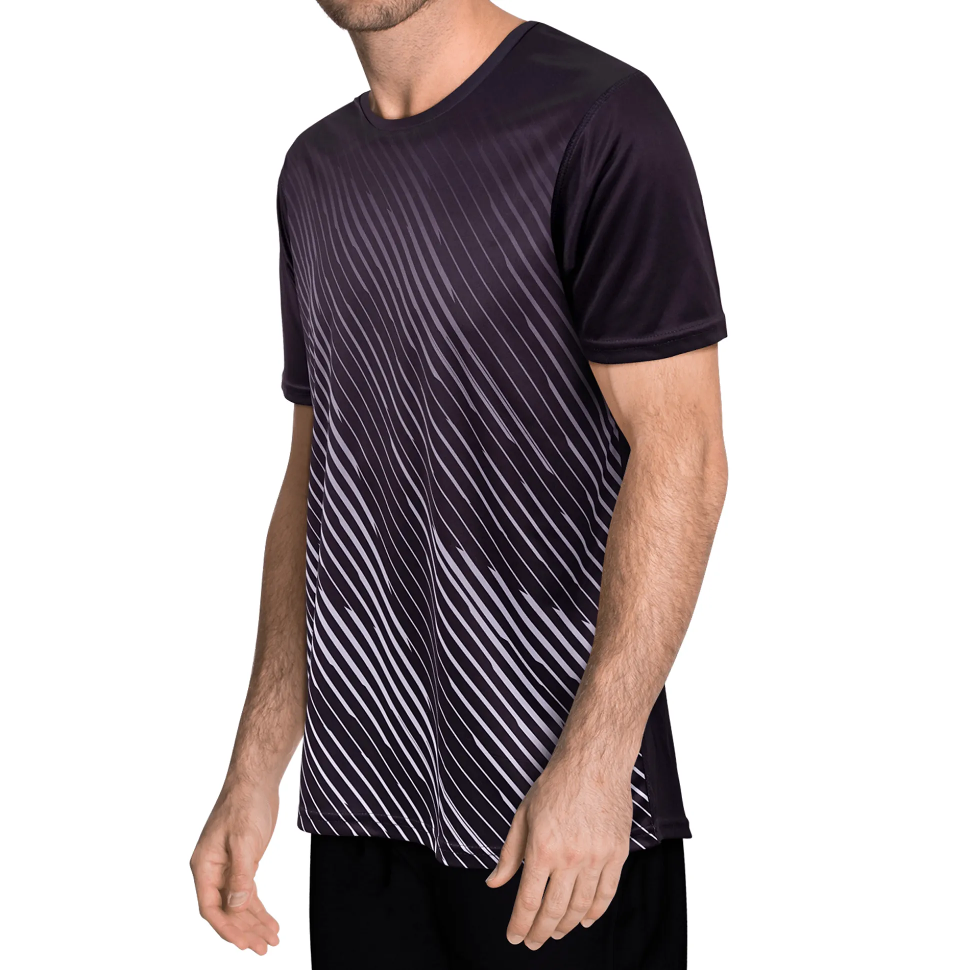 Zig Zag - Black / Grey - Flex Fit - Mens Training T-Shirt