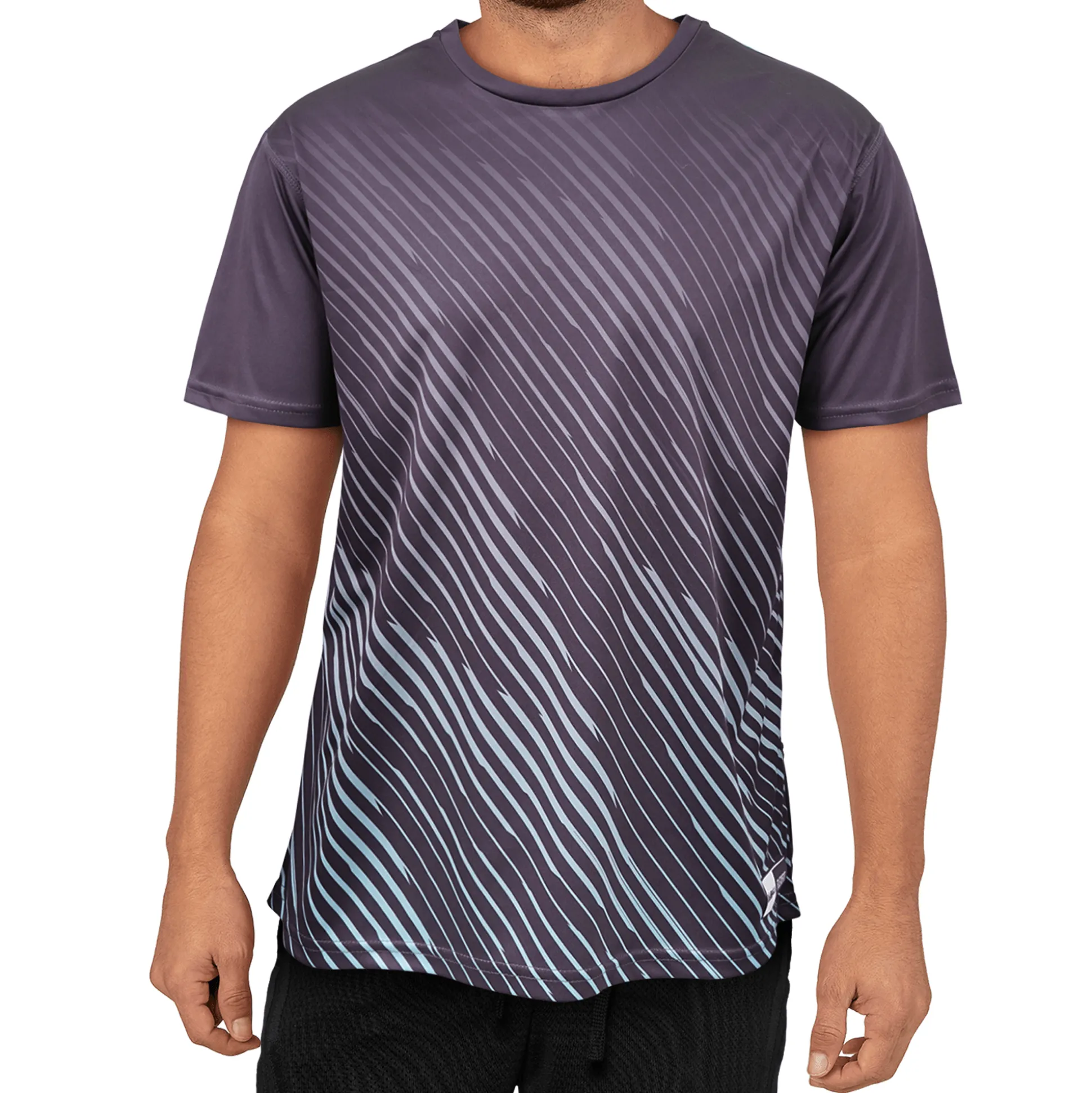 Zig Zag - Grey / Mint - Flex Fit - Mens Training T-Shirt
